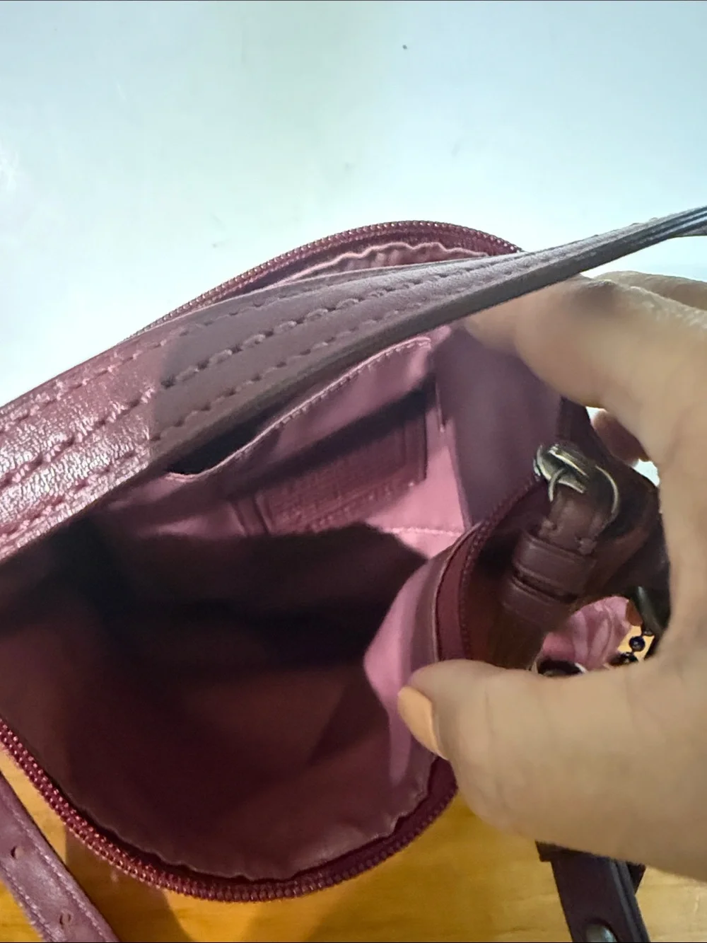 Coach Burgundy Signature Crossbody Purse